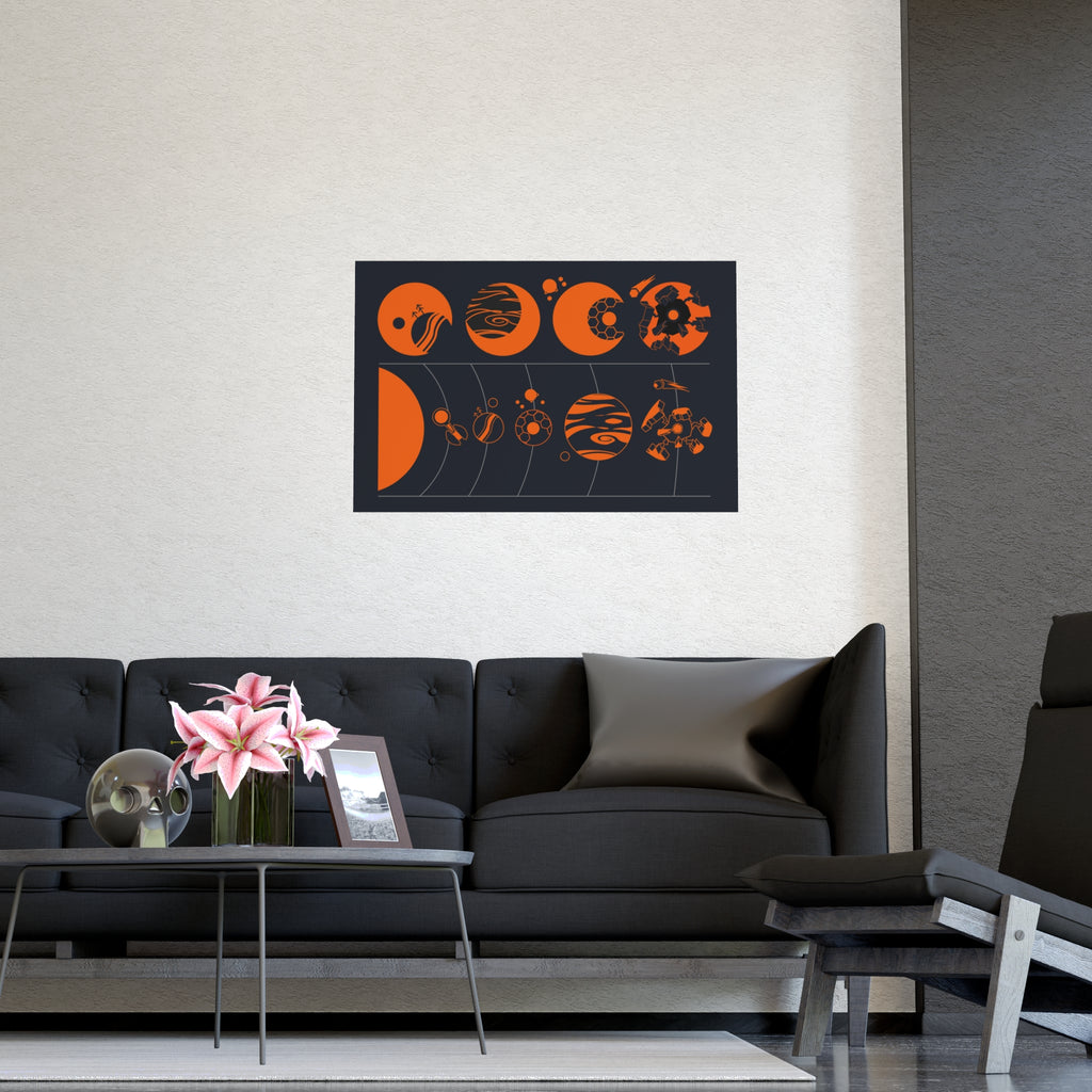 Outer Wilds Solar System Matte Poster