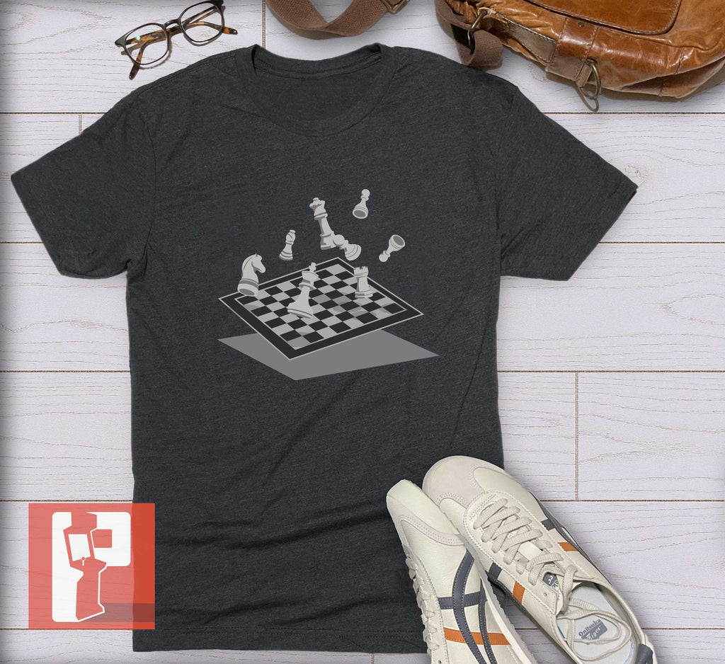 Science Concept Unisex Tshirt - Antigravity Chess
