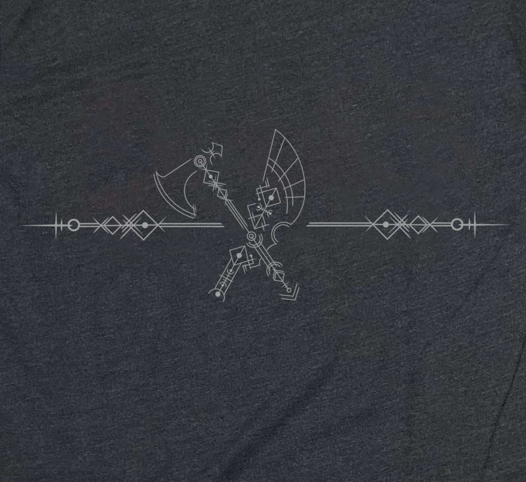 God of War Inspired Tshirt - Nordic Runes Line Art