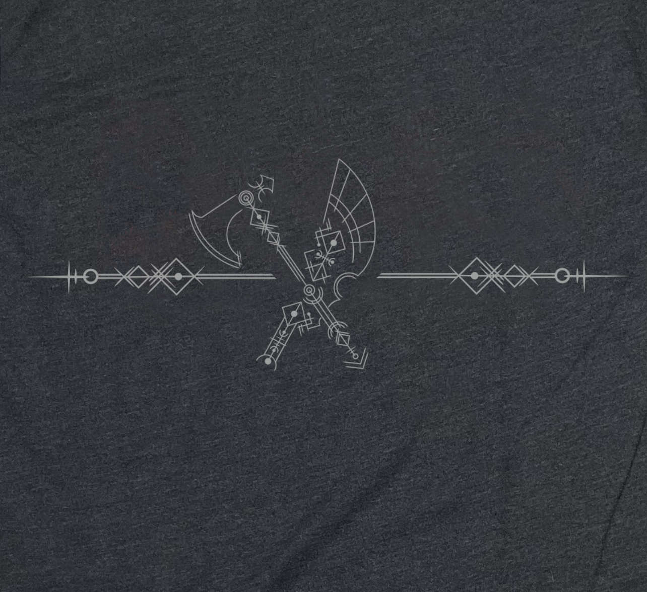 God of War Inspired Tshirt - Nordic Runes Line Art