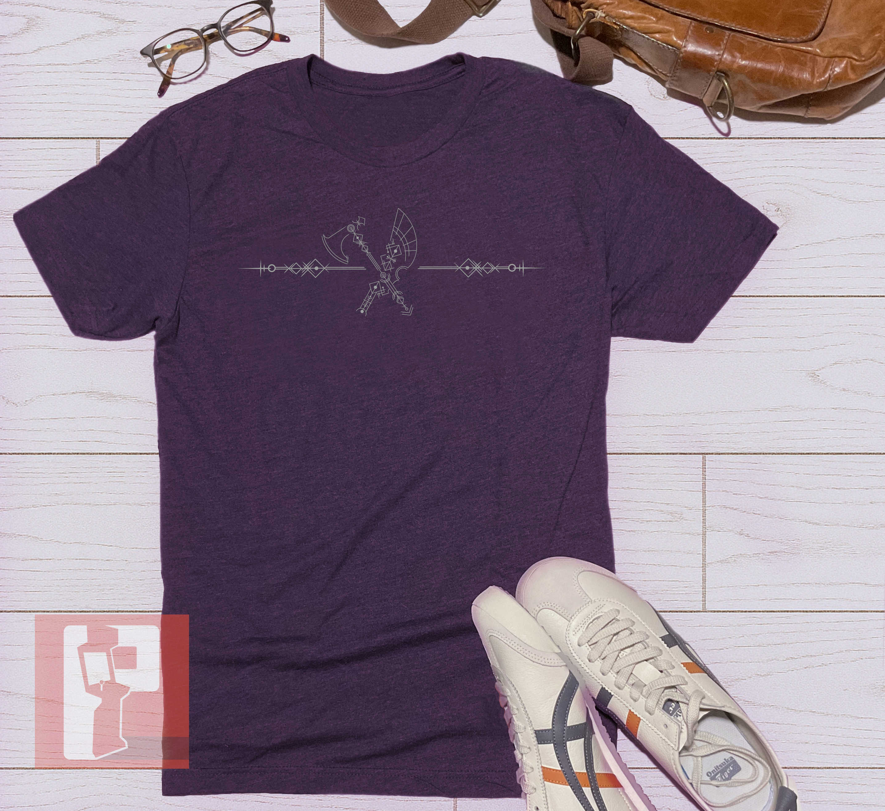 God of War Inspired Tshirt - Nordic Runes Line Art