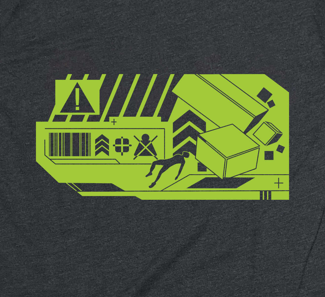 Marathon Inspired Tshirt - Zero Gravity Safety Poster v2