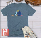 Pragmata Inspired Unisex Tshirt - Diana and Holo-Cat