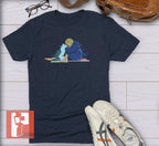 Pragmata Inspired Unisex Tshirt - Diana and Holo-Cat