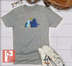 Pragmata Inspired Unisex Tshirt - Diana and Holo-Cat