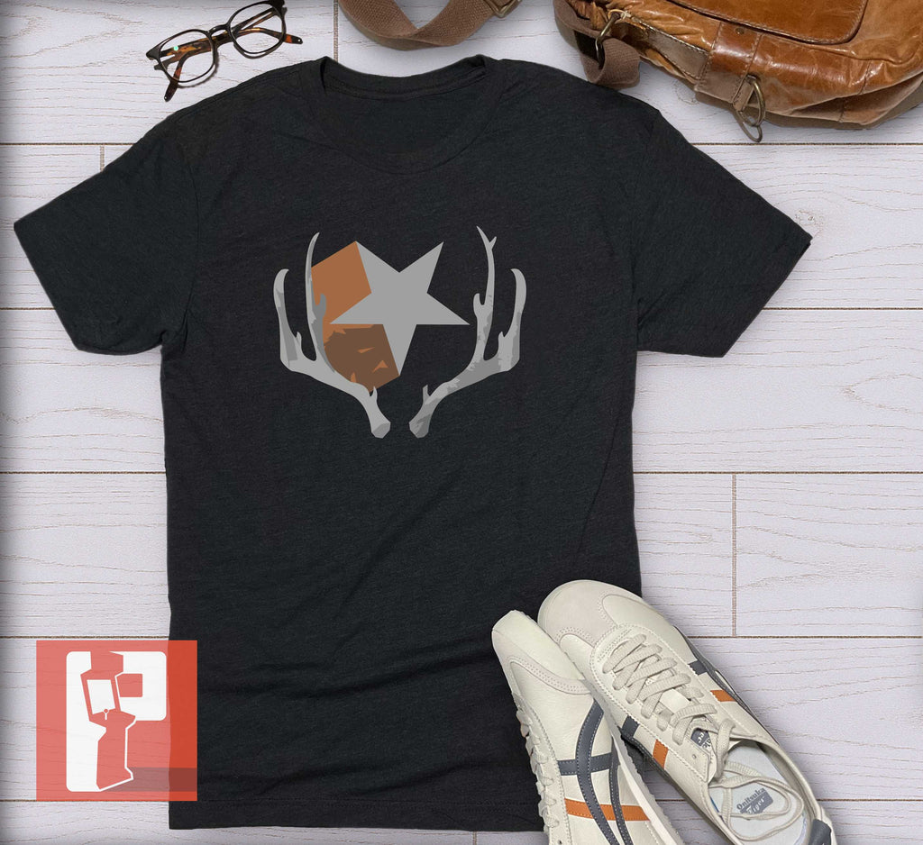 Communist Logo Kim Kitsuragi graphic t-shirt - Disco Elysium