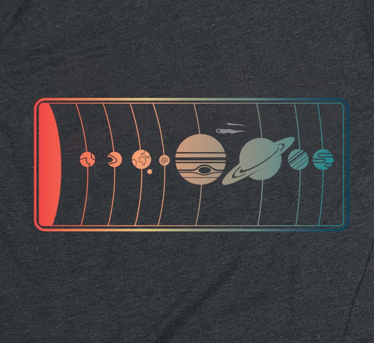 Science Concept Tshirt - Solar System Heat Map