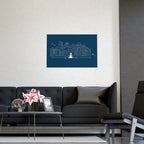 Blue Prince Inspired Matte Poster - Mount Holly