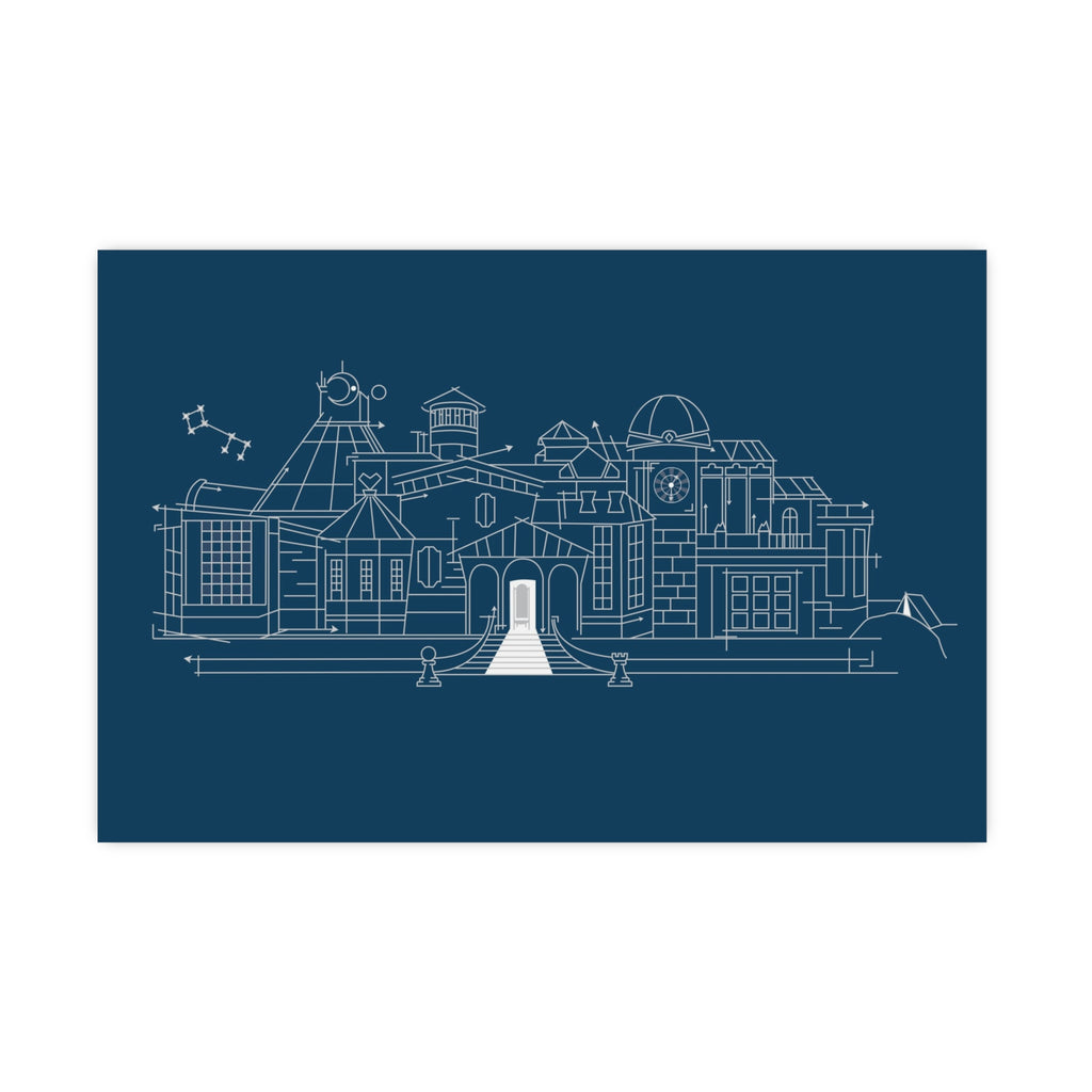 Blue Prince Inspired Matte Poster - Mount Holly